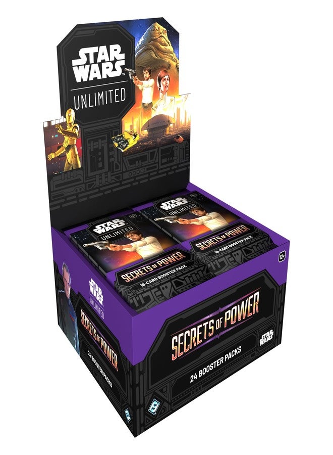أسمودي عرض معززات لعبة Asmodee Star Wars: Unlimited TCG Secrets of Power - 24 عبوة معززة تحتوي على بطاقات نادرة، وبطاقات لامعة، وبطاقات قادة، وبطاقات رموز، للأعمار من 12 سنة فما فوق، لاعبين أو أكثر، مدة اللعب 20 دقيقة - Image 1